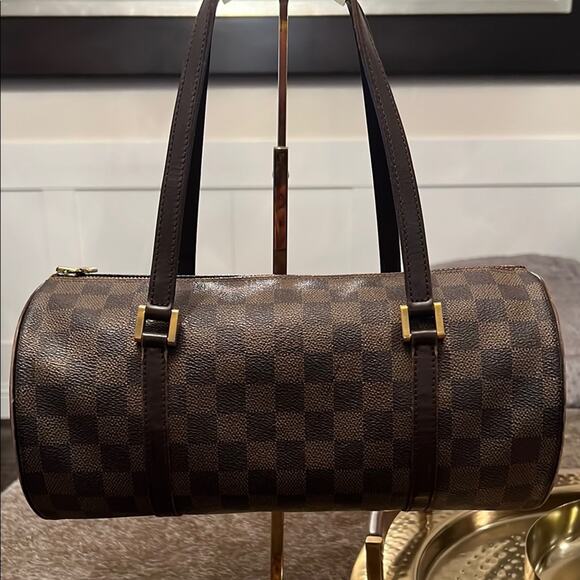 Louis Vuitton Brown 30 Papillon Bag with Damier  Pattern and Gold Hardware - Picture 1 of 1